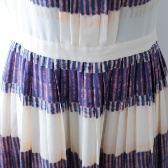 Rachel Roy purple and pink pleated fit and flare dress size 6 S - Picture 3 of 8